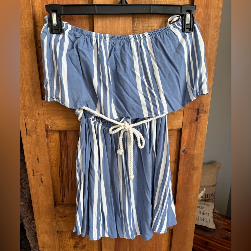 Blue/White Romper